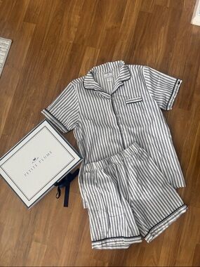 Petite Plume Short Sleeve Top and Shorts Pajama Set Boys Size 12 with Gift Box